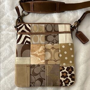 Coach Patchwork Brown Crossbody Bag